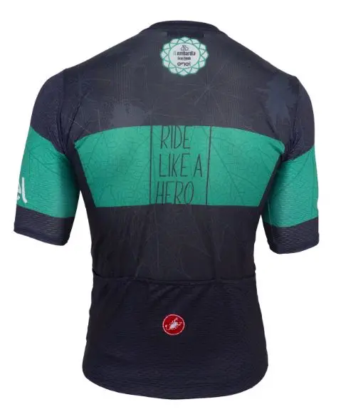 CASTELLI GRAN FONDO Il LOMBARDIA JERSEY - GREEN/GREY AUTHENTIC