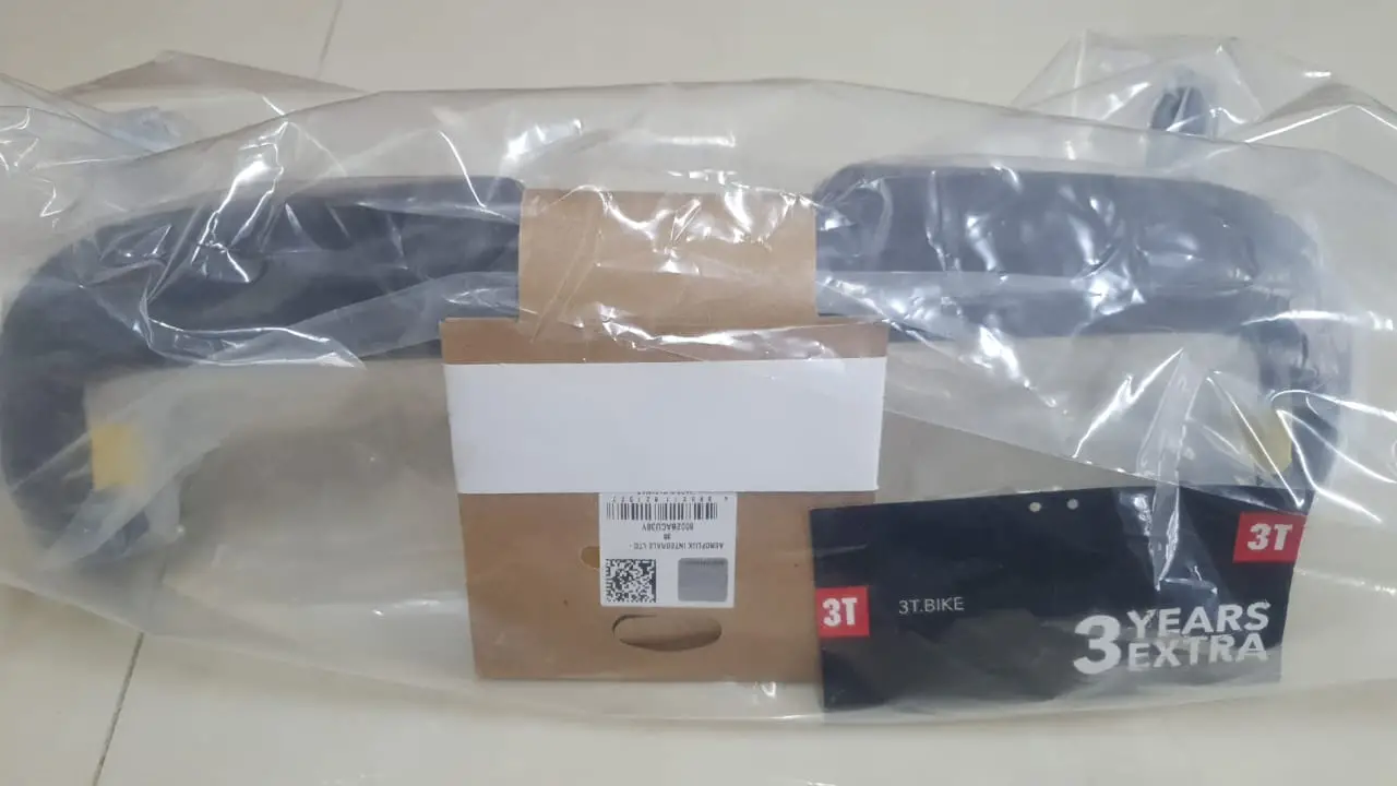 3T Aeroflux Integrale Ltd Carbon Handlebar Size 380mm (at hood c-c) 400mm at drop