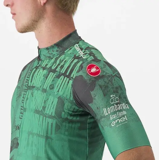 CASTELLI GRAN FONDO Il LOMBARDIA JERSEY - GREEN AUTHENTIC