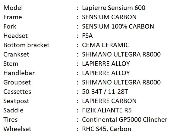 Lapierre Sensium  600