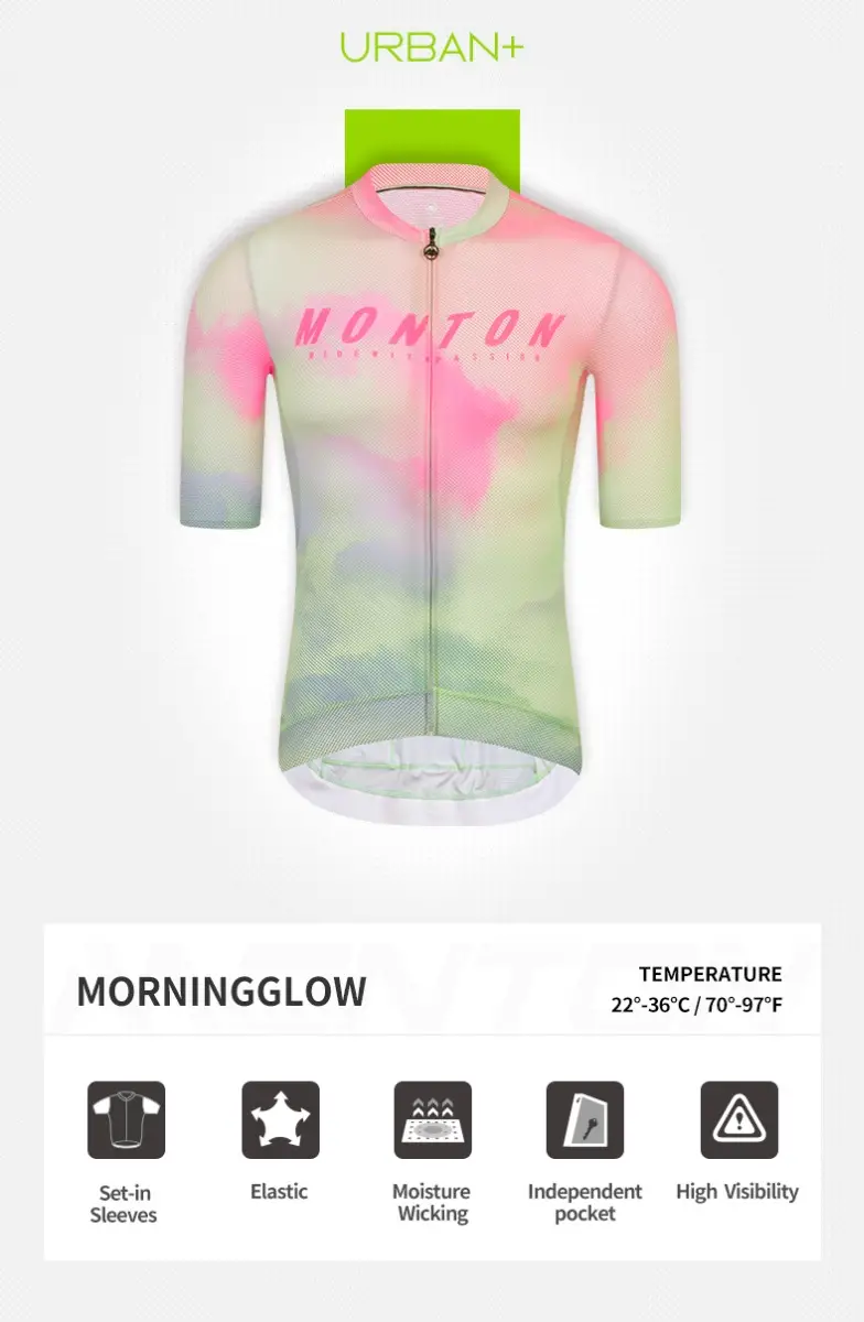 MONTON WOMENS/MENS CYCLING SHORT SLEEVE JERSEY GLOW