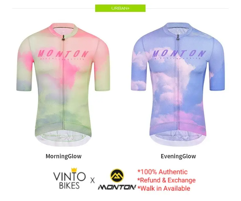 MONTON WOMENS/MENS CYCLING SHORT SLEEVE JERSEY GLOW