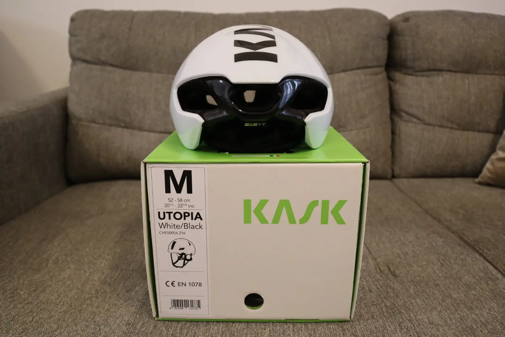 BICYCLE HELMET KASK UTOPIA WHITE/BLACK SIZE M (52-58CM)