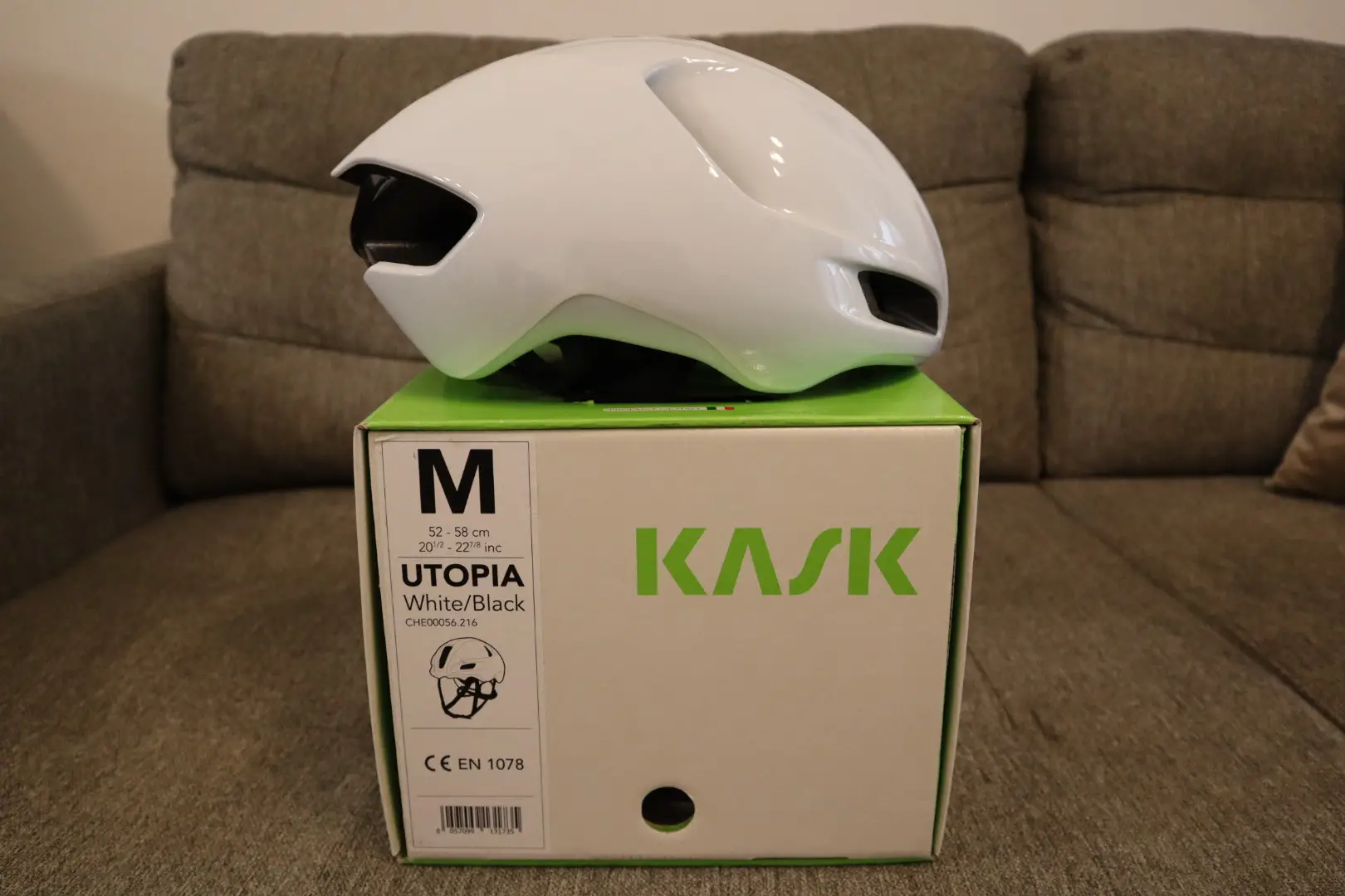BICYCLE HELMET KASK UTOPIA WHITE/BLACK SIZE M (52-58CM)