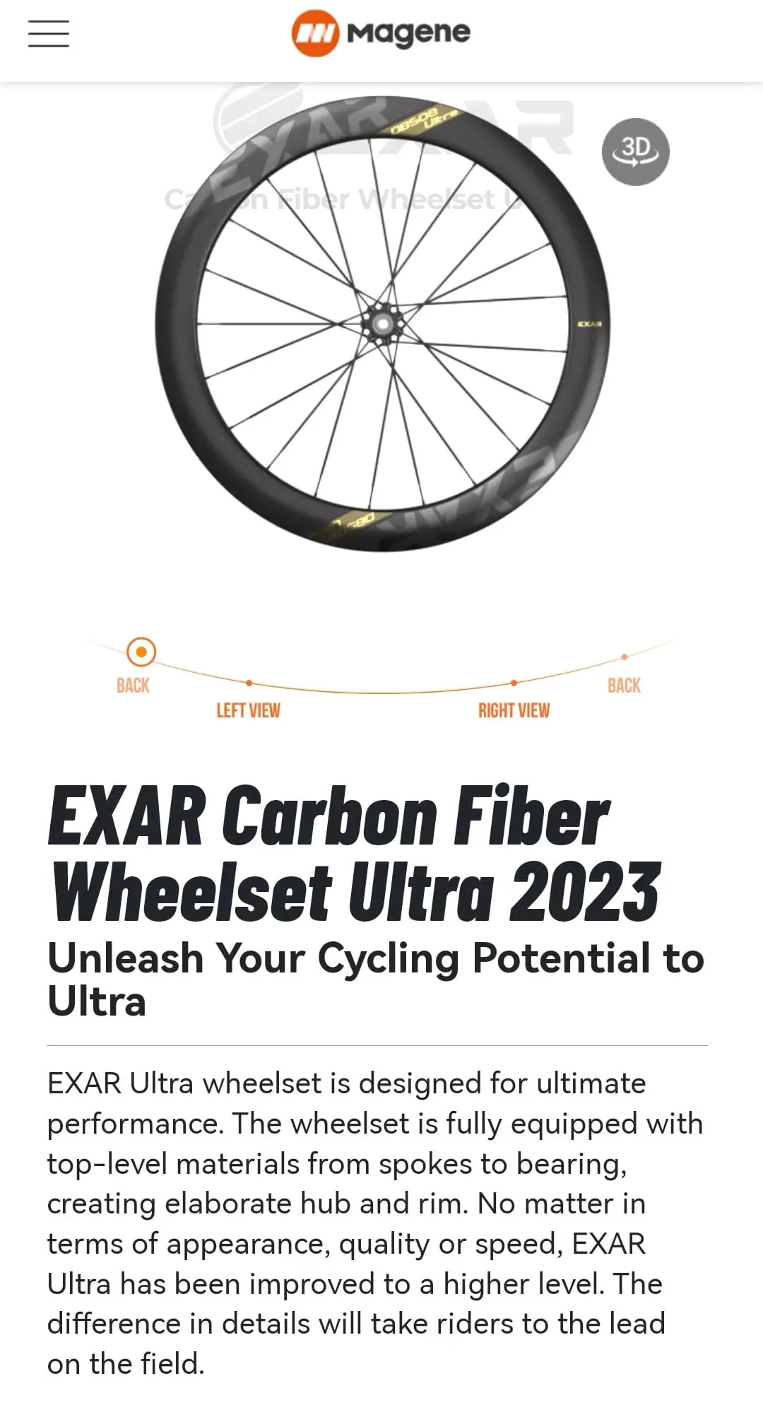 Exar DB508 Ultra Carbon Wheelset