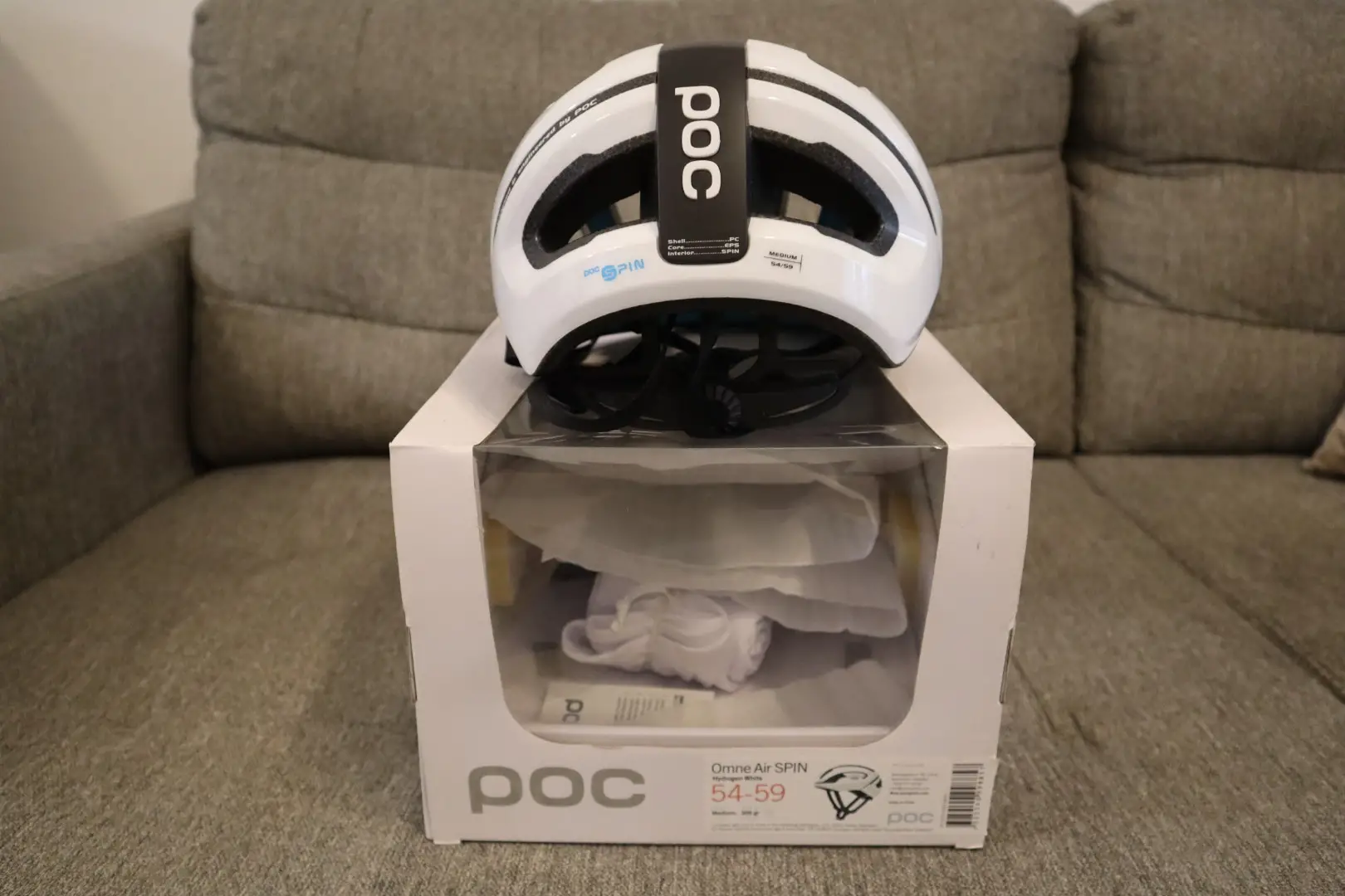 BICYCLE HELMET POC OMNE AIR SPIN HYDROGEN WHITE (54-59CM)
