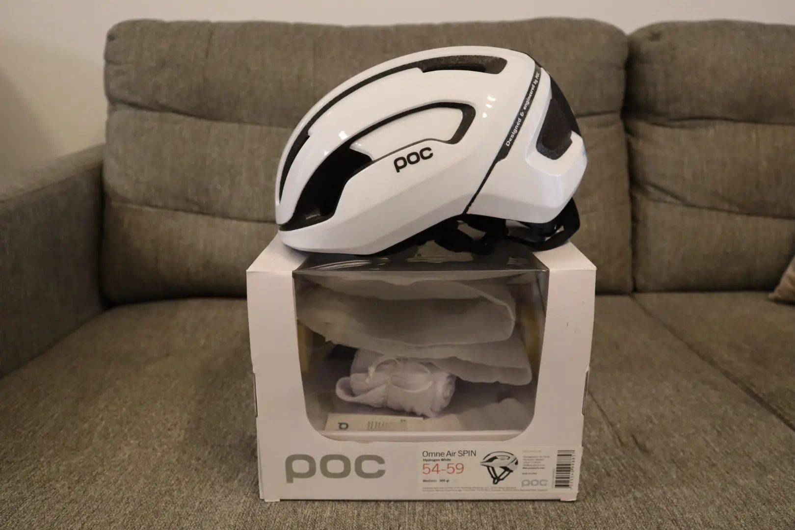 BICYCLE HELMET POC OMNE AIR SPIN HYDROGEN WHITE (54-59CM)