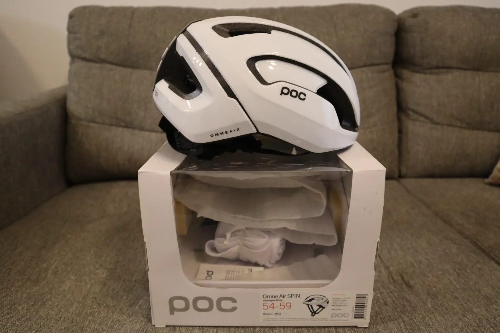BICYCLE HELMET POC OMNE AIR SPIN HYDROGEN WHITE (54-59CM)