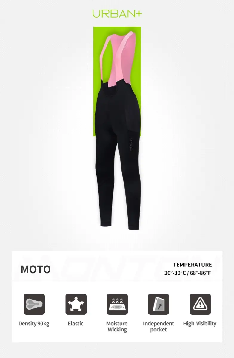MONTON WOMENS SUMMER CYCLING BIB TIGHTS MOTO
