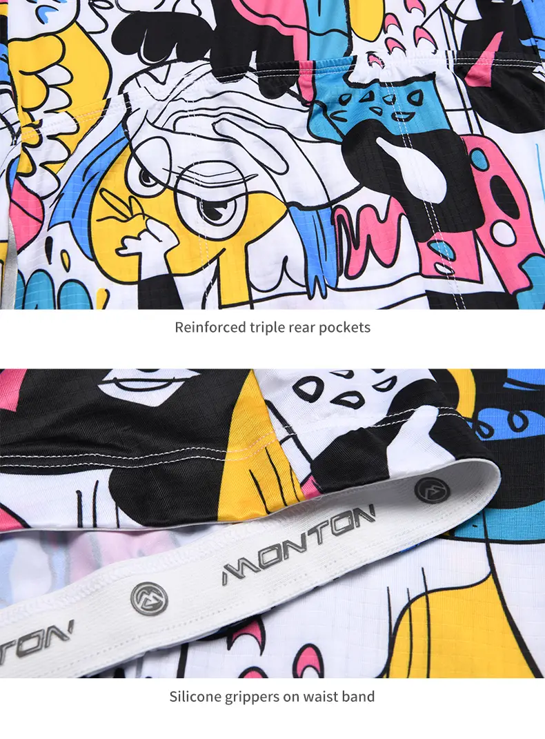 MONTON MENS CYCLING SHORT SLEEVE JERSEY LIFESTYLE CARTOONFACES
