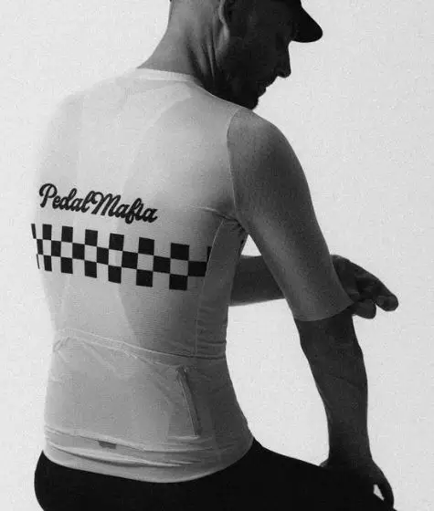 PEDAL MAFIA MENS ARTIST SERIES JERSEY - CYCLO RETRO WHITE AUTHENTIC