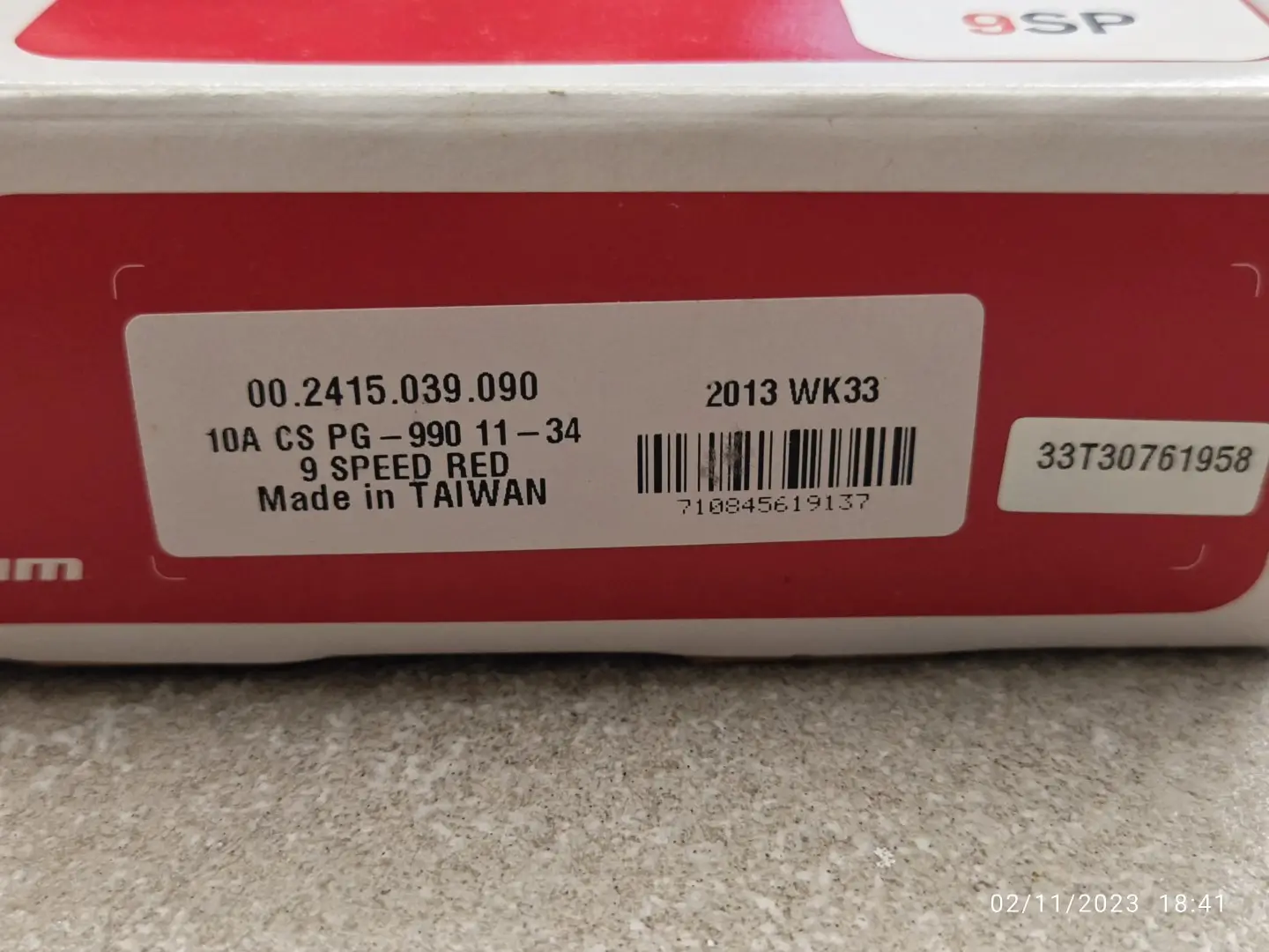 NOS!  SRAM 9 Speed X0 PG990 Cassette