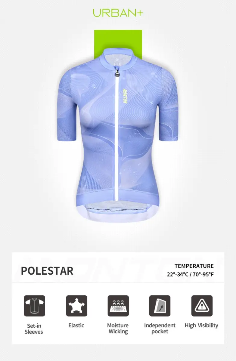 MONTON WOMENS CYCLING SHORT SLEEVE JERSEY POLESTAR