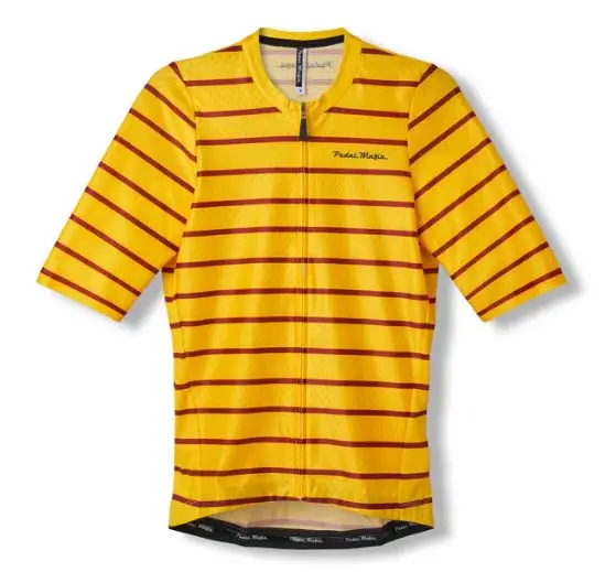 PEDAL MAFIA MENS ARTIST SERIES JERSEY PAST TIME - YELLOW VS BROWN AUTHENTIC