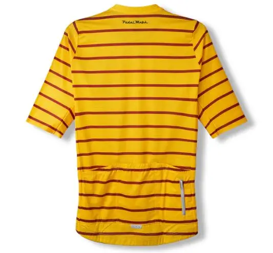 PEDAL MAFIA MENS ARTIST SERIES JERSEY PAST TIME - YELLOW VS BROWN AUTHENTIC