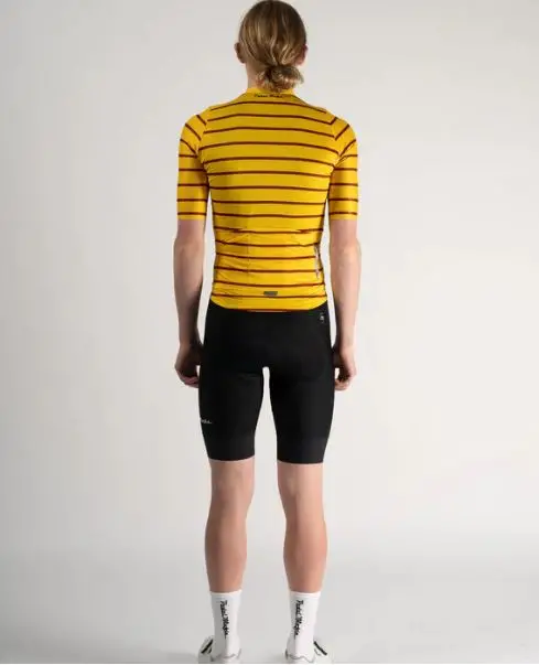 PEDAL MAFIA MENS ARTIST SERIES JERSEY PAST TIME - YELLOW VS BROWN AUTHENTIC