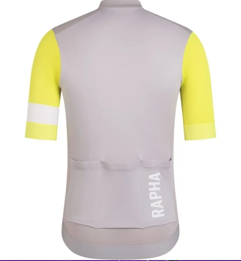 RAPHA MEN'S PRO TEAM TRAINING JERSEY - SILVER / CHARTREUSE AUTHENTIC