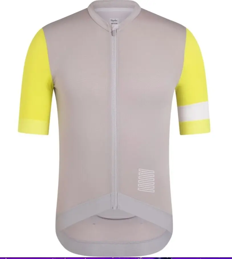 RAPHA MEN'S PRO TEAM TRAINING JERSEY - SILVER / CHARTREUSE AUTHENTIC