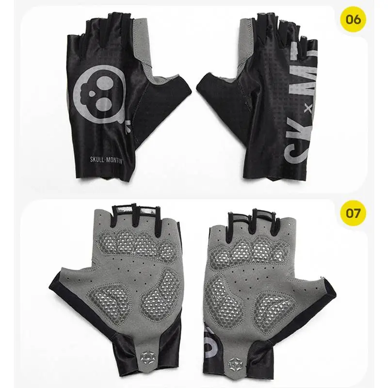 SKULL MONTON GLOVES HALF FINGER SKxMT