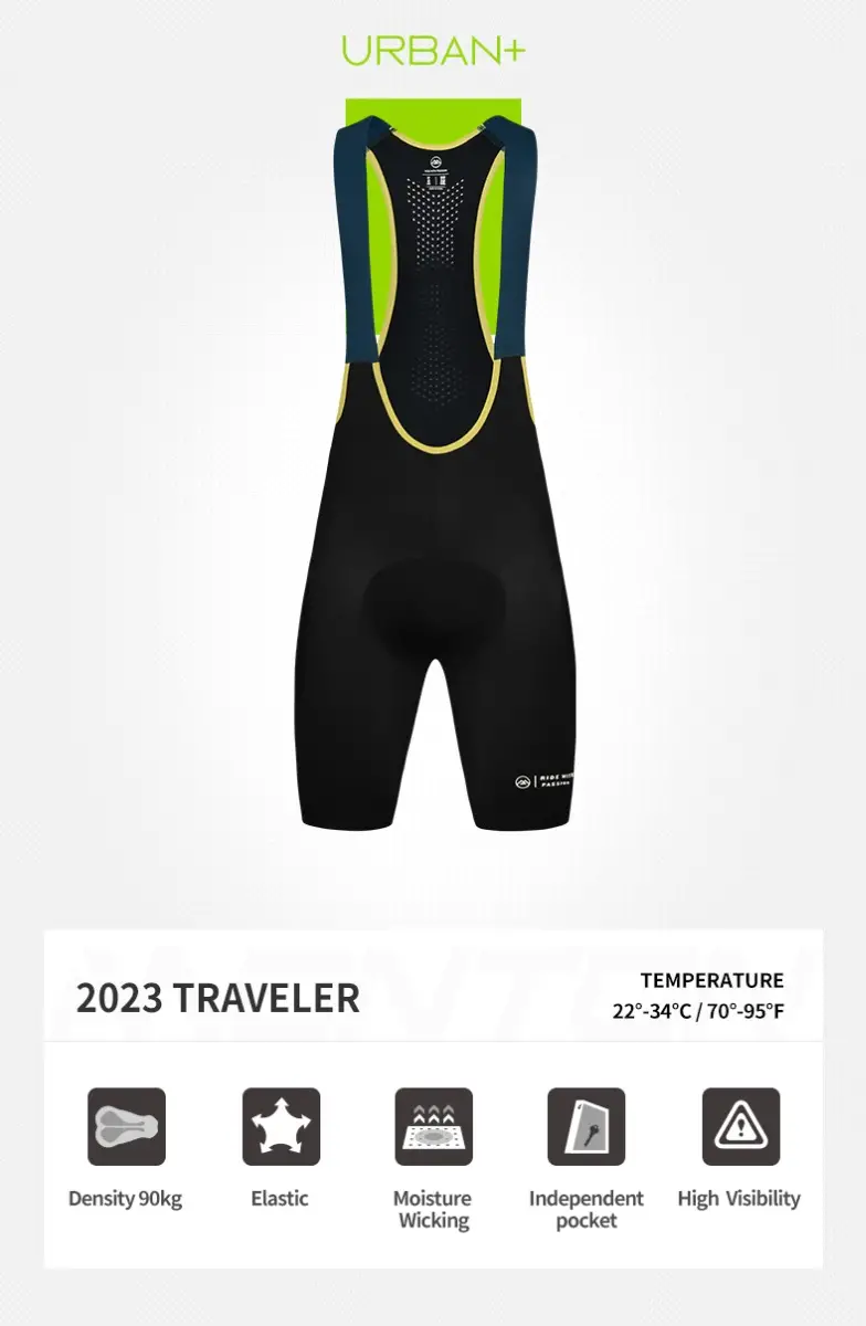 MONTON MENS CYCLING BIB SHORTS TRAVELER