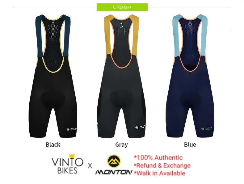 MONTON MENS CYCLING BIB SHORTS TRAVELER