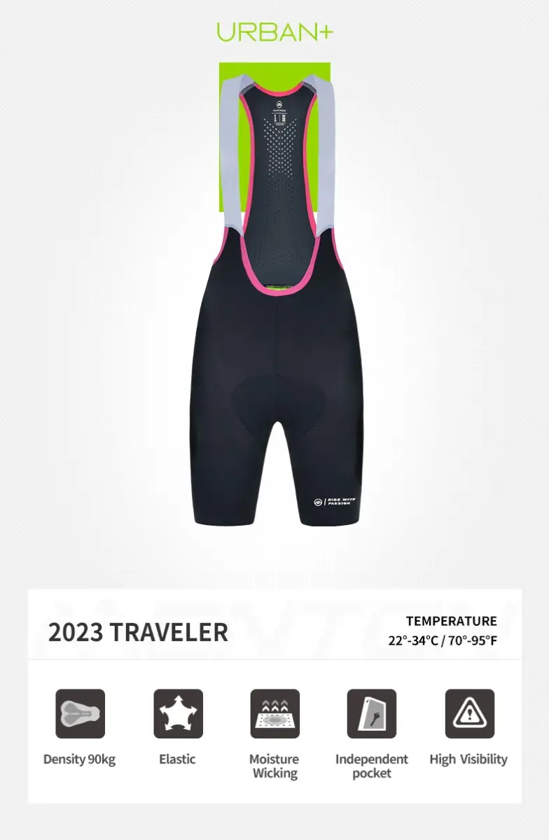 MONTON WOMENS CYCLING BIB SHORTS TRAVELER