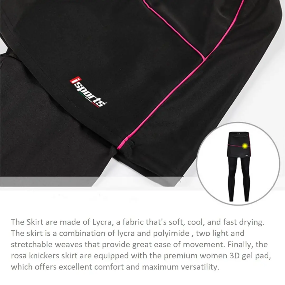 ISPORTS Rosa Black Long Skirt