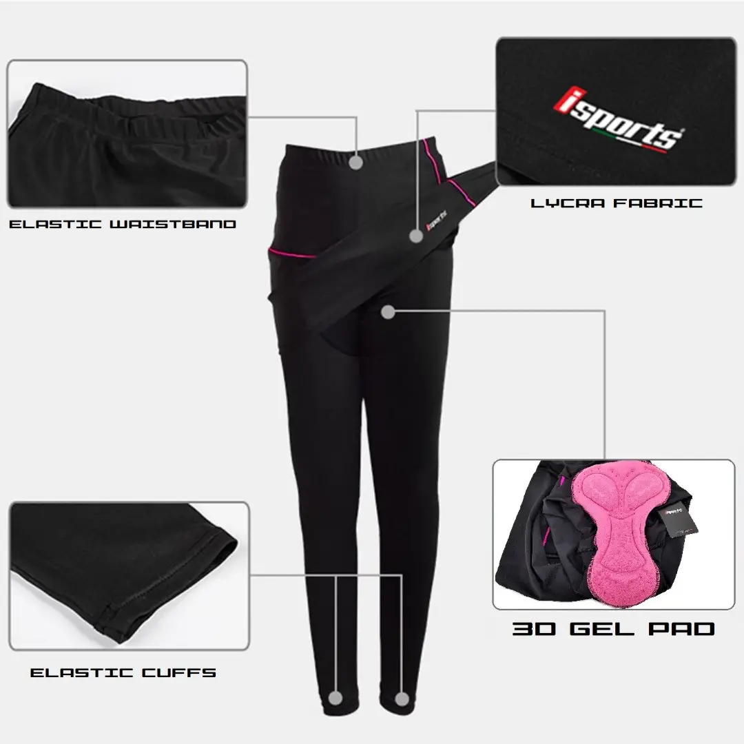 ISPORTS Rosa Black Long Skirt