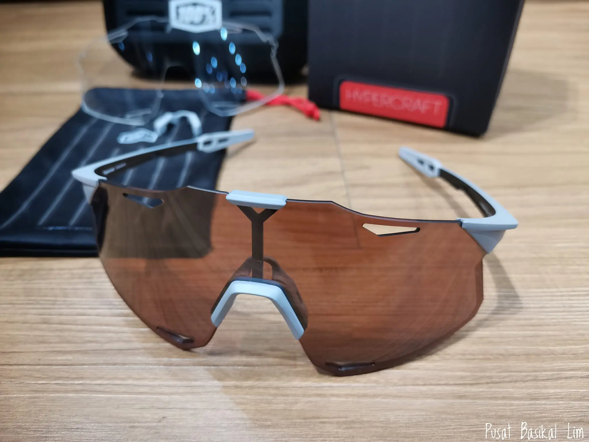 Ride 100% Hypercaft Matte Stone Grey - Hiper Silver Mirror Lens