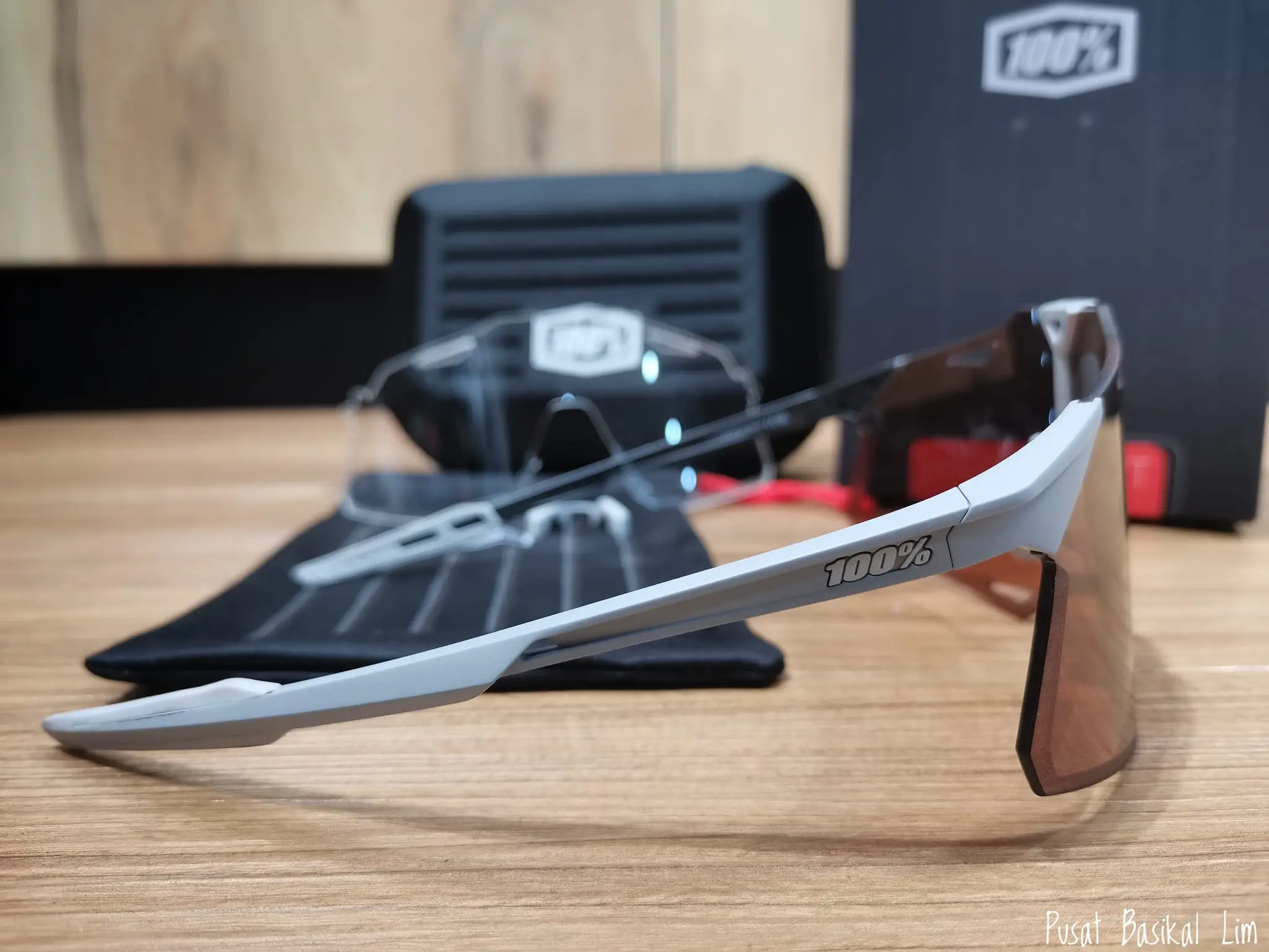 Ride 100% Hypercaft Matte Stone Grey - Hiper Silver Mirror Lens