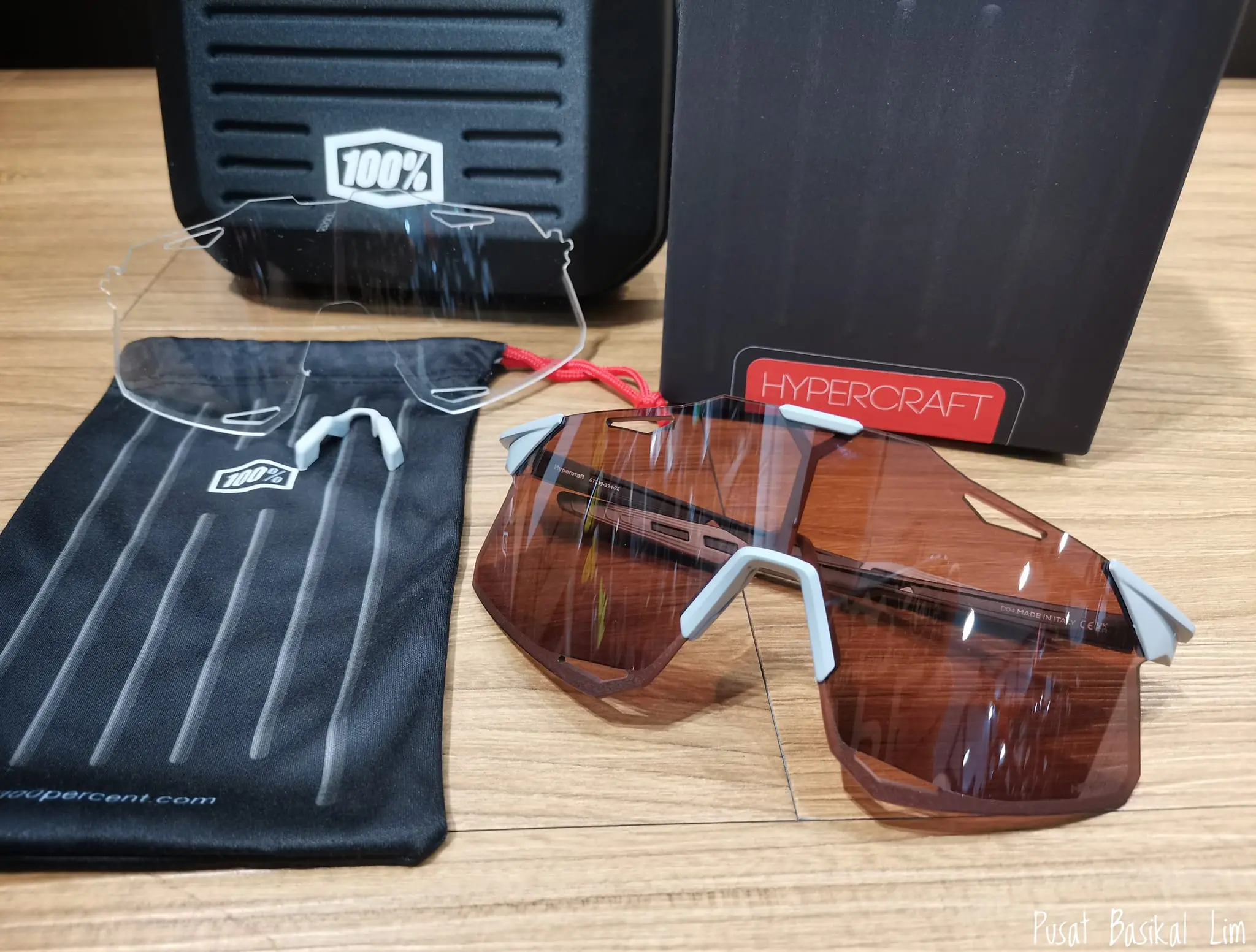 Ride 100% Hypercaft Matte Stone Grey - Hiper Silver Mirror Lens