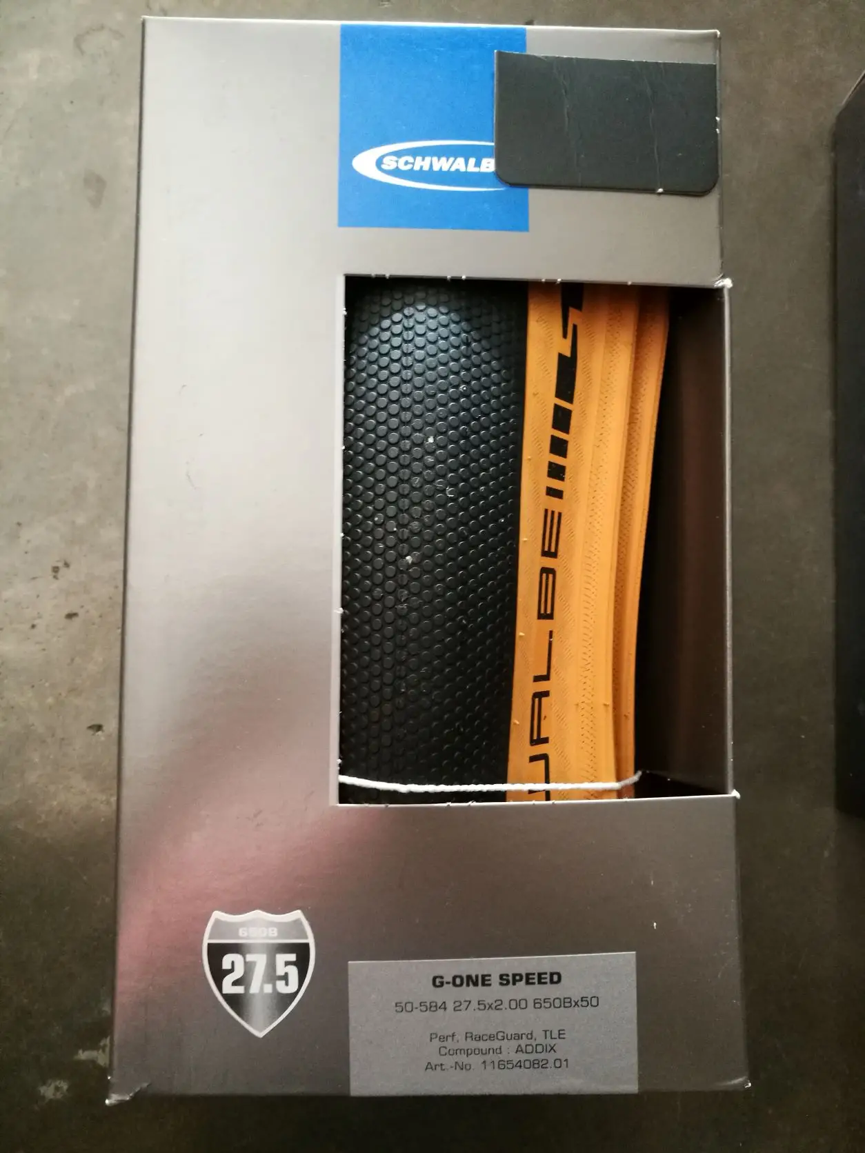 SCHWALBE G-ONE SPEED MTB TIRE 27.5x2.00 SKIN WALL