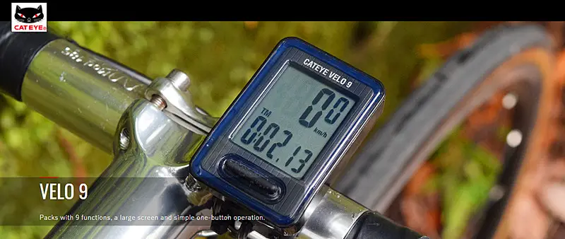 Cateye Velo 9 Cycle Meter (WIRED)/Cycling Computer/speedo meter