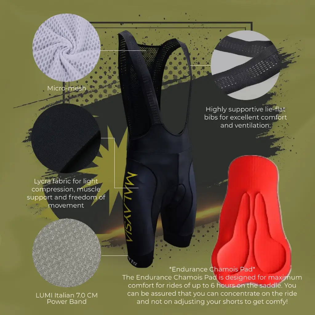ISPORTS Malaysia National Bib Shorts