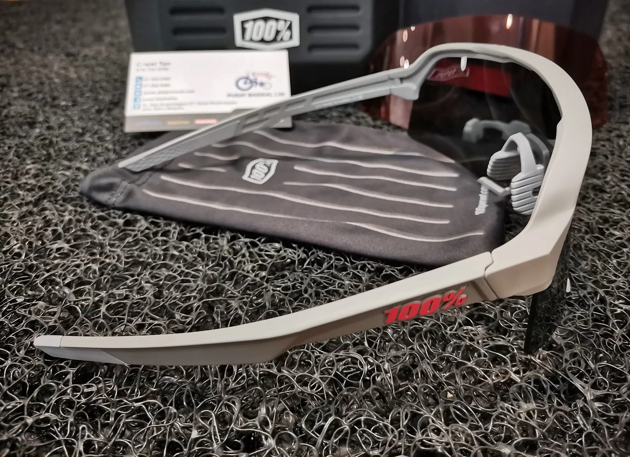 Ride 100% S3 Soft Tact Stone Grey - Hiper Coral Lens