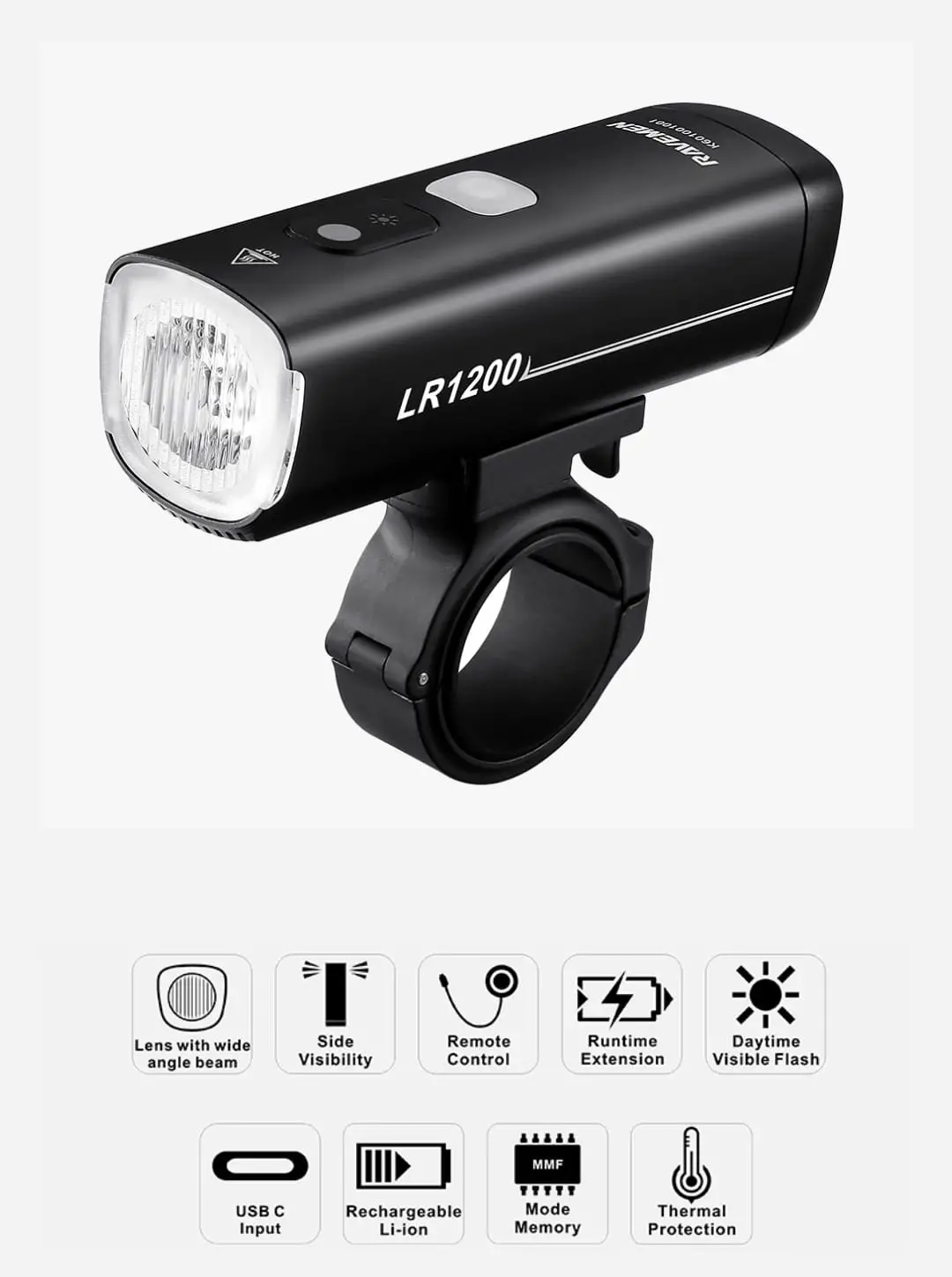 Ravemen LR1200 Front Light