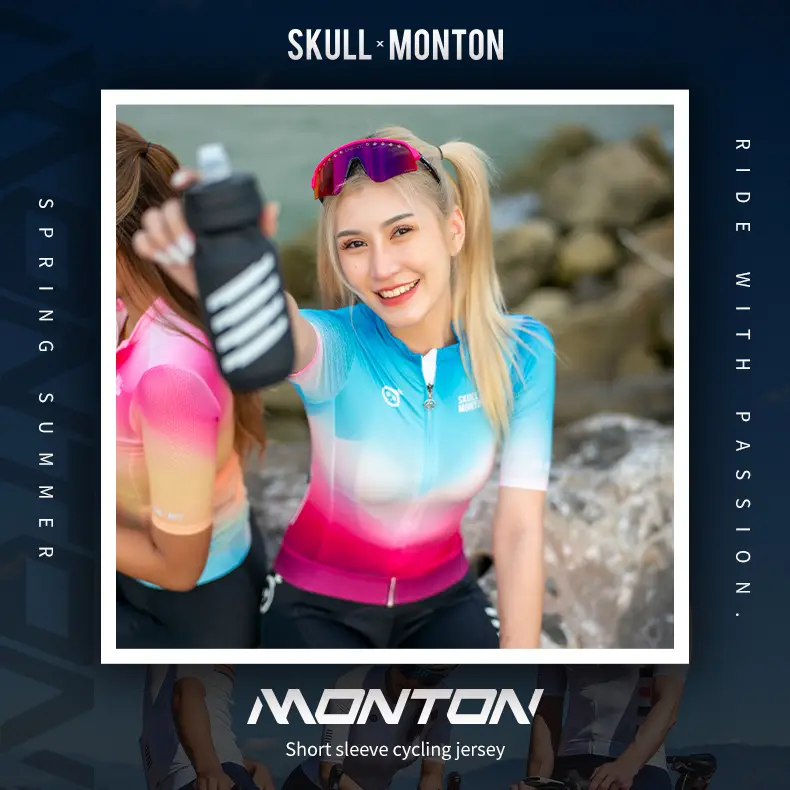 SKULL MONTON WOMENS SHORT SLEEVE JERSEY NORTHERNLIGHTS