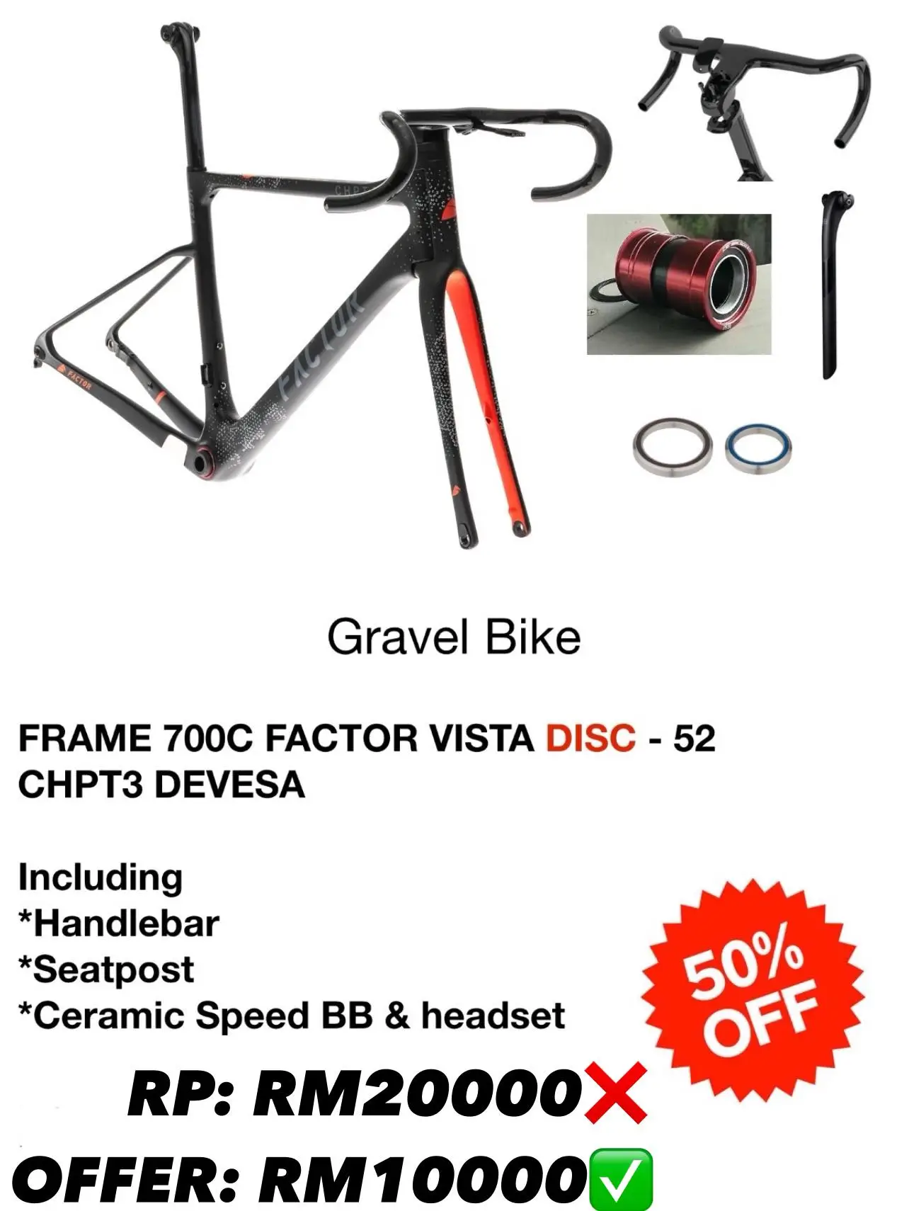 SUPER PROMOTION!! FACTOR FRAME/ BLACK INC WHEELSET