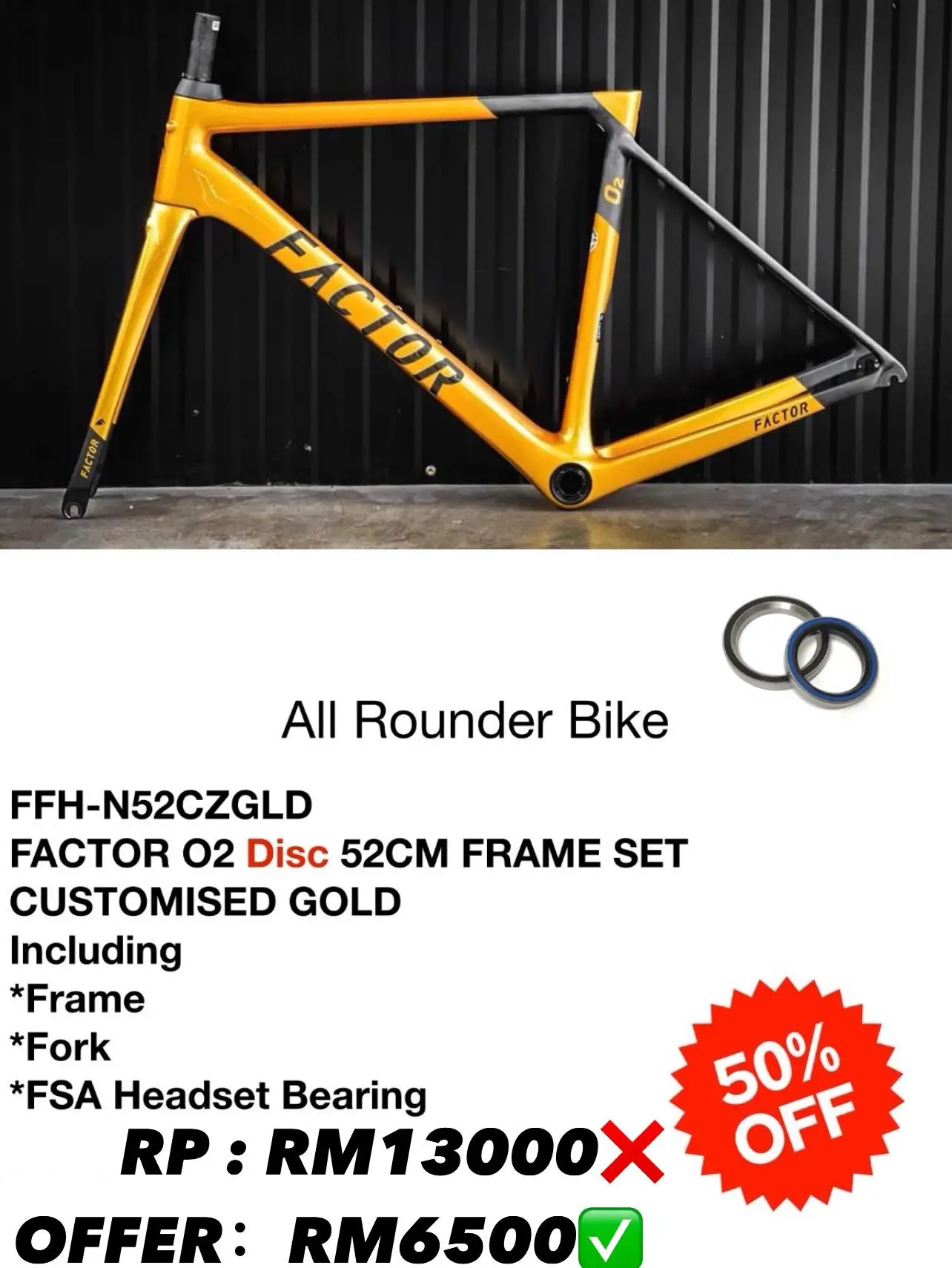 SUPER PROMOTION!! FACTOR FRAME/ BLACK INC WHEELSET