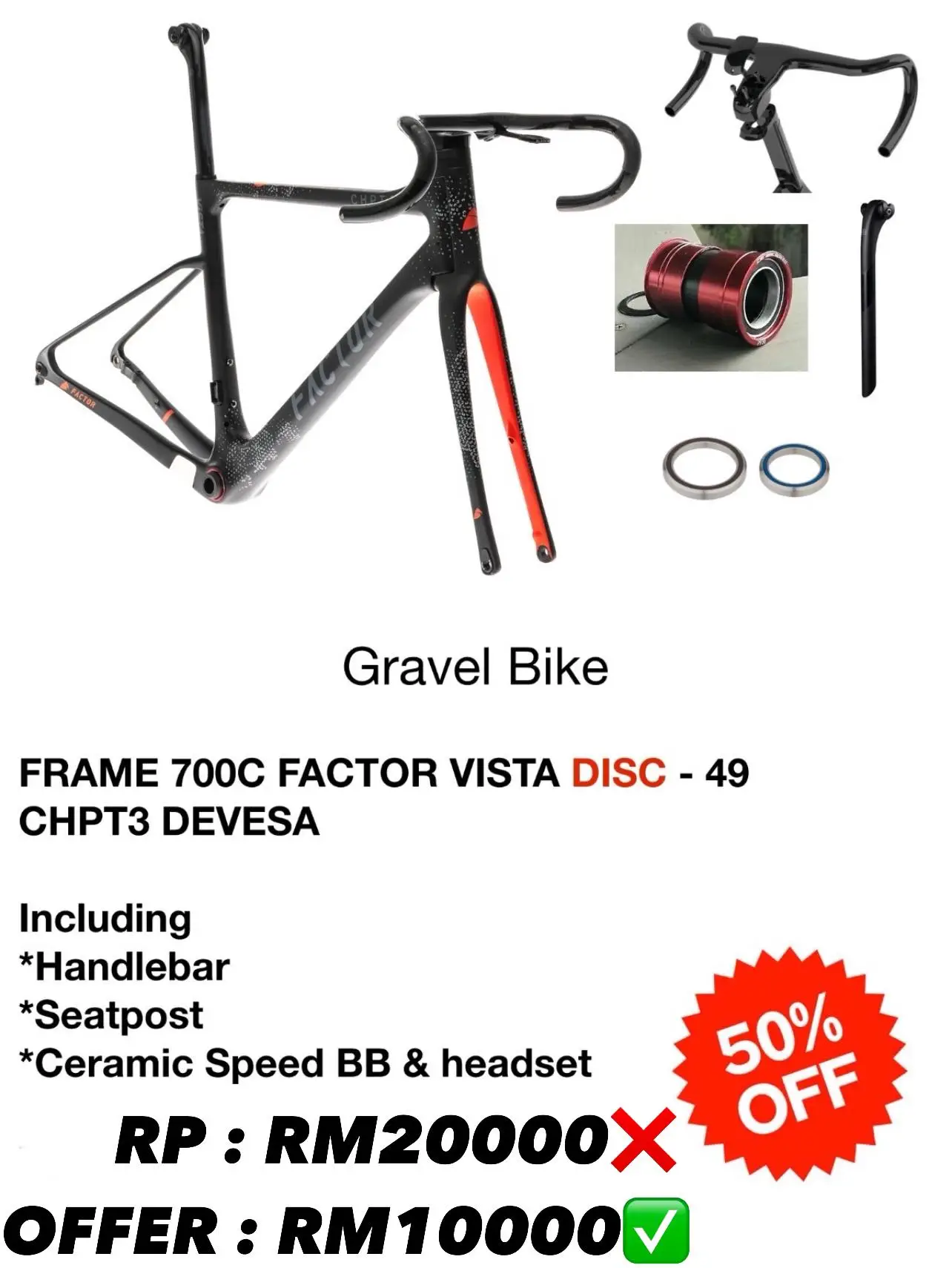 SUPER PROMOTION!! FACTOR FRAME/ BLACK INC WHEELSET