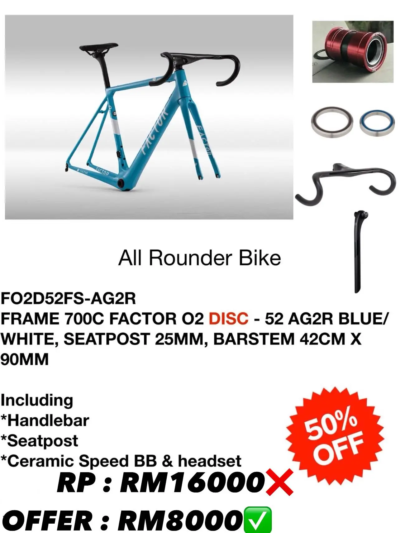SUPER PROMOTION!! FACTOR FRAME/ BLACK INC WHEELSET