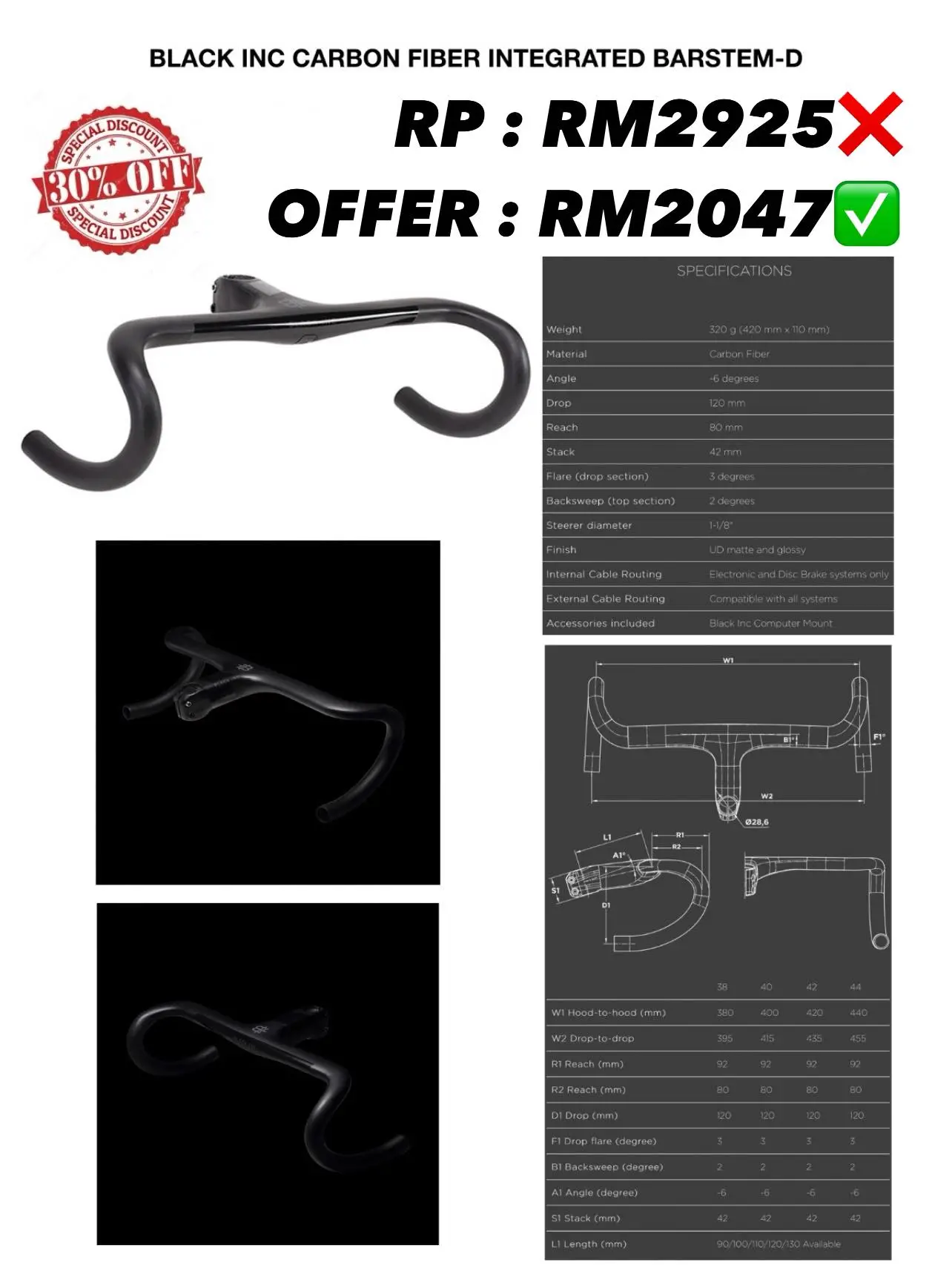 SUPER PROMOTION!! FACTOR FRAME/ BLACK INC WHEELSET