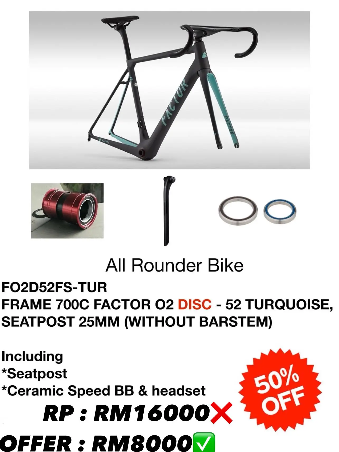 SUPER PROMOTION!! FACTOR FRAME/ BLACK INC WHEELSET
