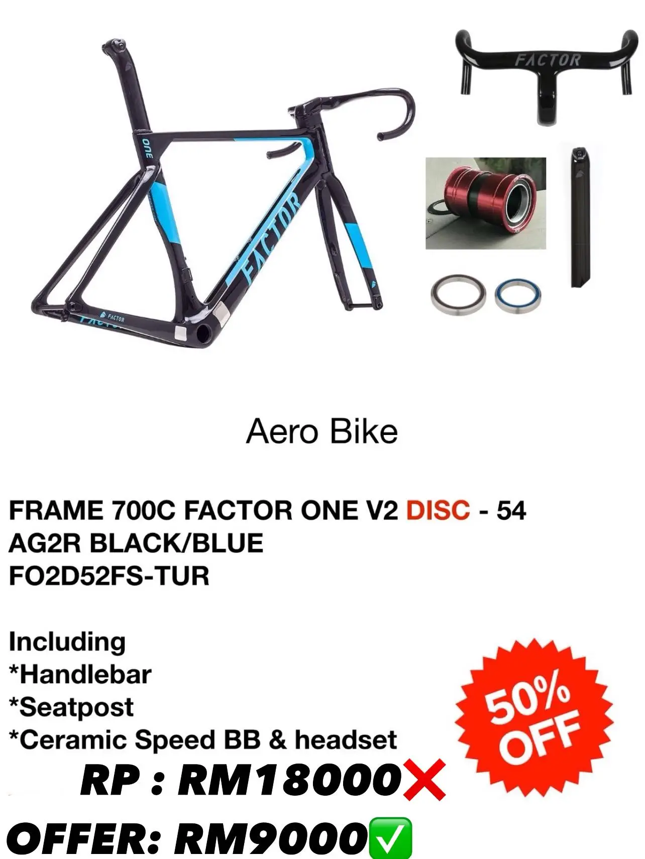SUPER PROMOTION!! FACTOR FRAME/ BLACK INC WHEELSET