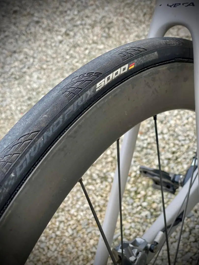 Unaas 50mm carbon disc wheelset + continental gp5000 tyre : Flagship model
