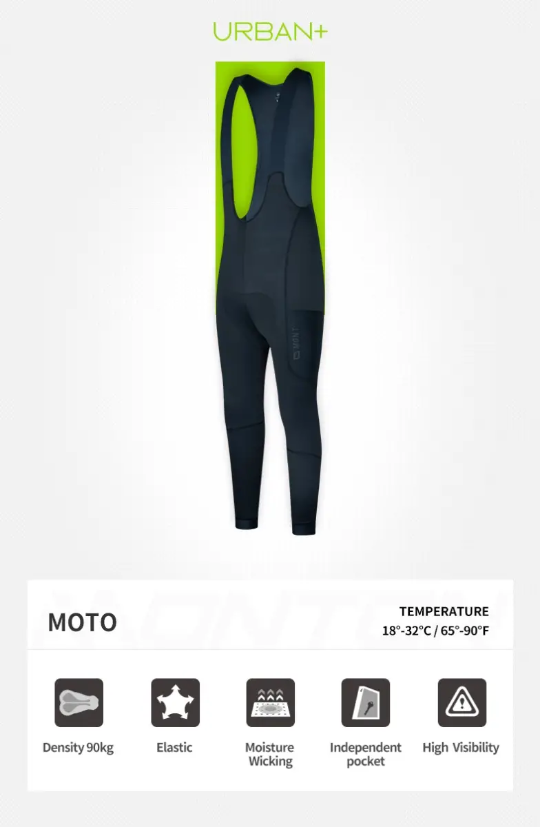 MONTON MENS SUMMER CYCLING BIB TIGHTS MOTO