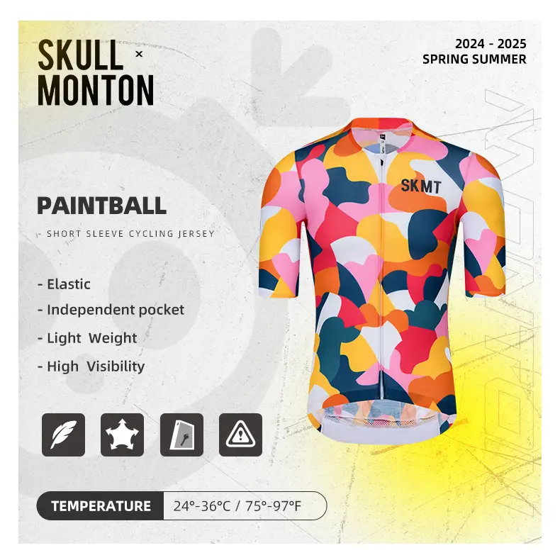 SKULL MONTON MENS JERSEY SHORT SLEEVE PAINTBALL
