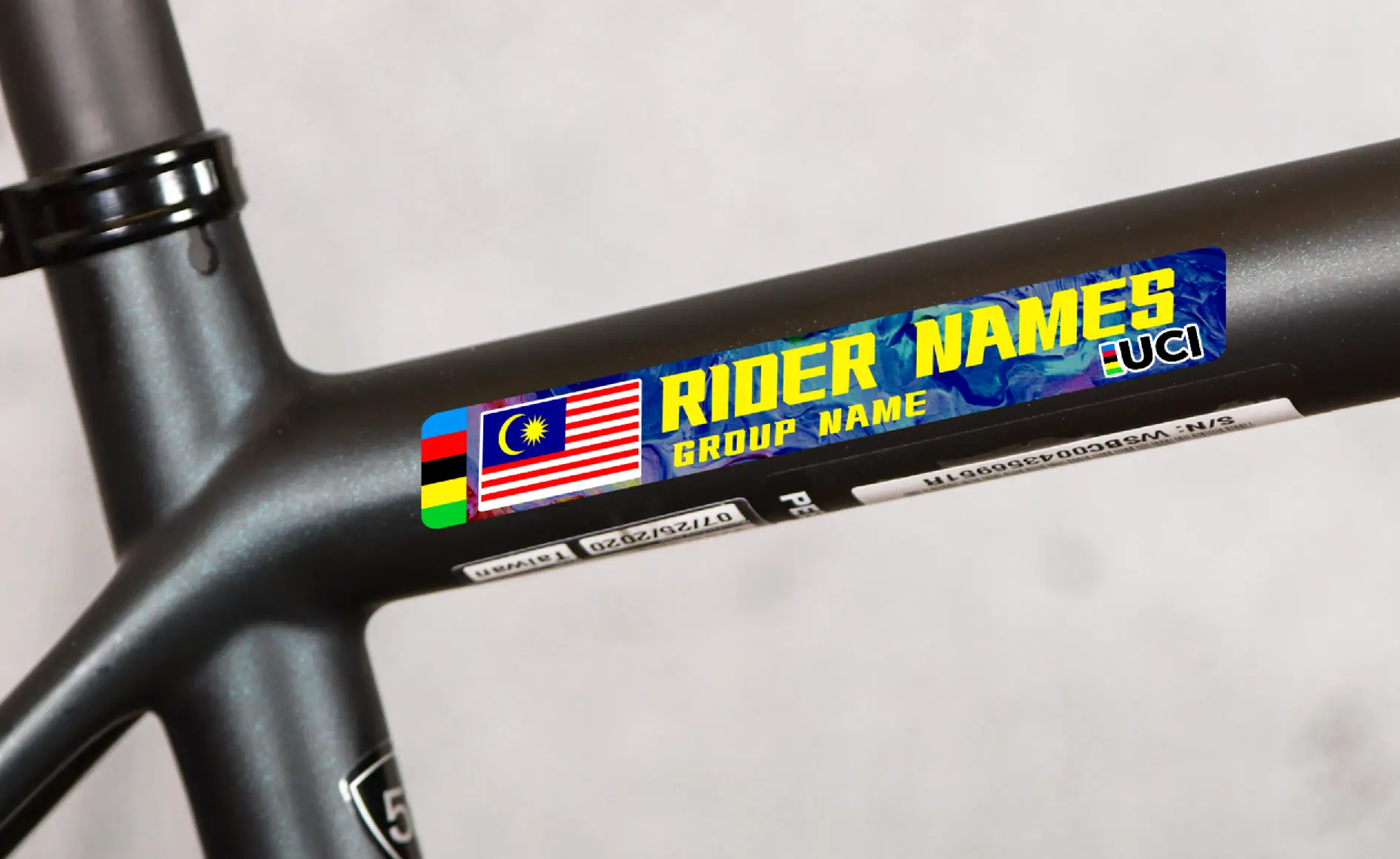 Bike Sticker Nametag! Premium Design Helmet #Sworks #Shimano #Sram #garmin #rb #mtb #RideDecal