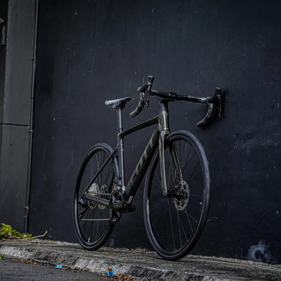 Scott Addict Rc 40 Shimano 105 Di2 / BLACK/ARMY GREEN (XS/49), (S/52)