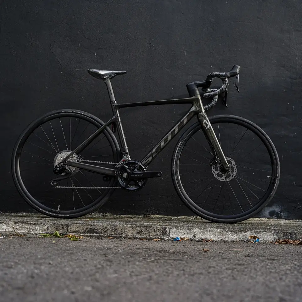 Scott Addict Rc 40 Shimano 105 Di2 / BLACK/ARMY GREEN (XS/49), (S/52)